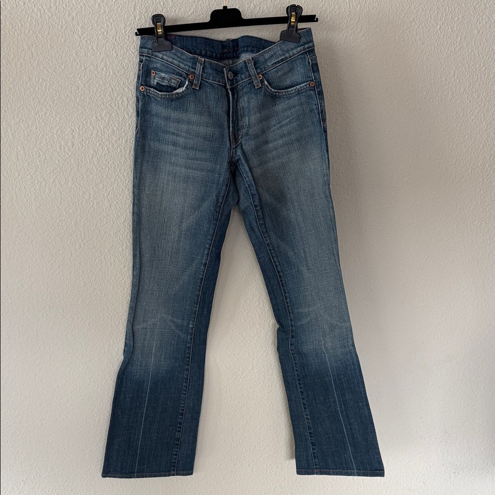 7 For All Mankind Blue Boot Cut Jeans